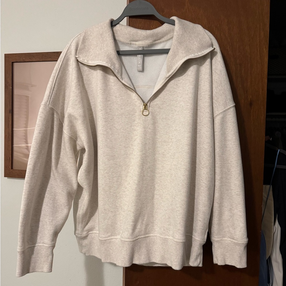Athleta Quarter-Zip Sweater - Cream
